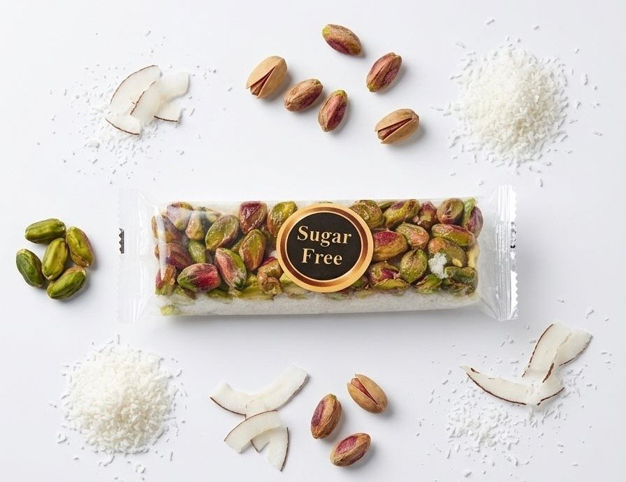 Pistachio and Coconut Sugar Free Bar